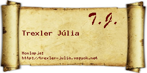 Trexler Júlia névjegykártya