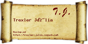 Trexler Júlia névjegykártya